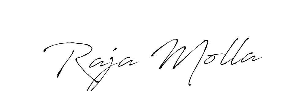 Make a beautiful signature design for name Raja Molla. With this signature (Antro_Vectra) style, you can create a handwritten signature for free. Raja Molla signature style 6 images and pictures png