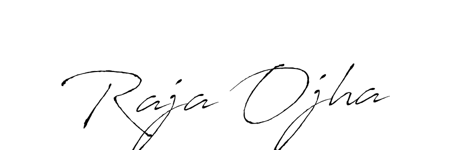 Make a beautiful signature design for name Raja Ojha. With this signature (Antro_Vectra) style, you can create a handwritten signature for free. Raja Ojha signature style 6 images and pictures png