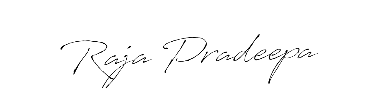 Make a beautiful signature design for name Raja Pradeepa. With this signature (Antro_Vectra) style, you can create a handwritten signature for free. Raja Pradeepa signature style 6 images and pictures png