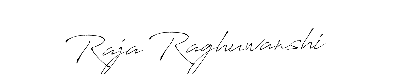 Make a beautiful signature design for name Raja Raghuwanshi. With this signature (Antro_Vectra) style, you can create a handwritten signature for free. Raja Raghuwanshi signature style 6 images and pictures png