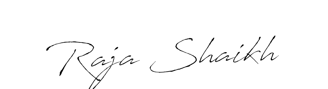 Create a beautiful signature design for name Raja Shaikh. With this signature (Antro_Vectra) fonts, you can make a handwritten signature for free. Raja Shaikh signature style 6 images and pictures png