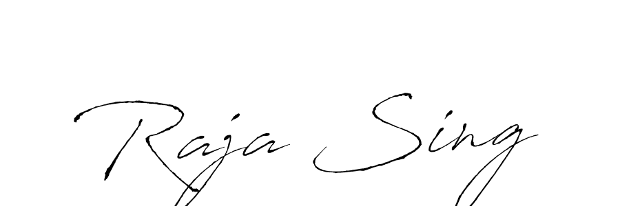 Design your own signature with our free online signature maker. With this signature software, you can create a handwritten (Antro_Vectra) signature for name Raja Sing. Raja Sing signature style 6 images and pictures png