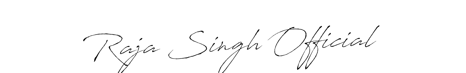 Design your own signature with our free online signature maker. With this signature software, you can create a handwritten (Antro_Vectra) signature for name Raja Singh Official. Raja Singh Official signature style 6 images and pictures png