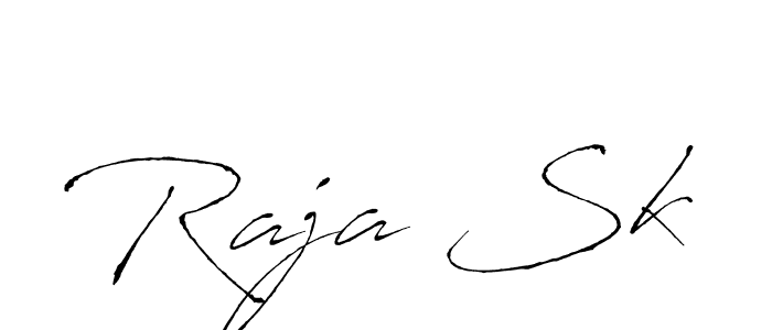 Use a signature maker to create a handwritten signature online. With this signature software, you can design (Antro_Vectra) your own signature for name Raja Sk. Raja Sk signature style 6 images and pictures png