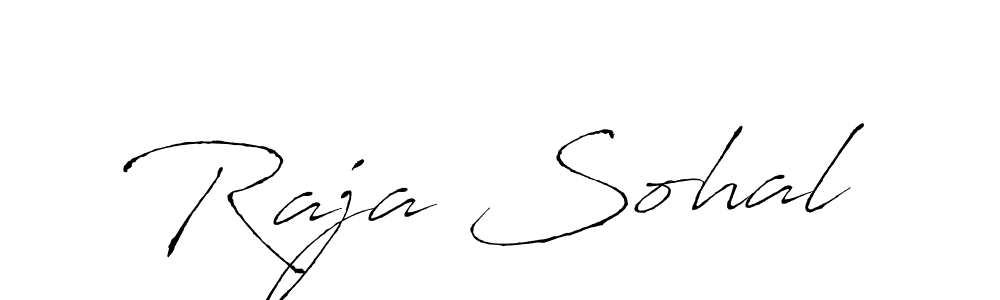 Use a signature maker to create a handwritten signature online. With this signature software, you can design (Antro_Vectra) your own signature for name Raja Sohal. Raja Sohal signature style 6 images and pictures png