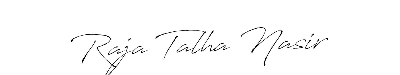The best way (Antro_Vectra) to make a short signature is to pick only two or three words in your name. The name Raja Talha Nasir include a total of six letters. For converting this name. Raja Talha Nasir signature style 6 images and pictures png