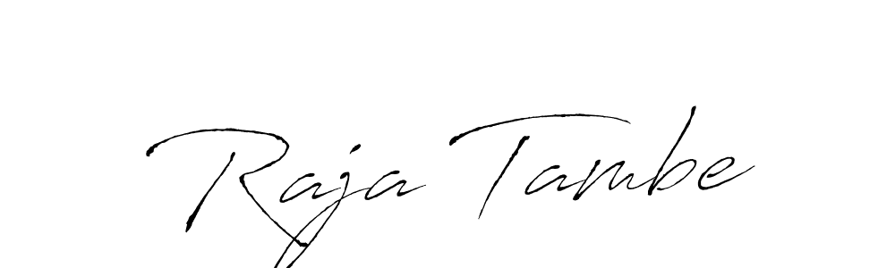 Create a beautiful signature design for name Raja Tambe. With this signature (Antro_Vectra) fonts, you can make a handwritten signature for free. Raja Tambe signature style 6 images and pictures png