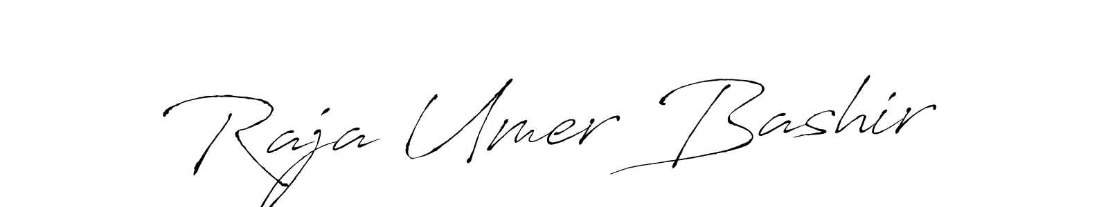 How to make Raja Umer Bashir name signature. Use Antro_Vectra style for creating short signs online. This is the latest handwritten sign. Raja Umer Bashir signature style 6 images and pictures png