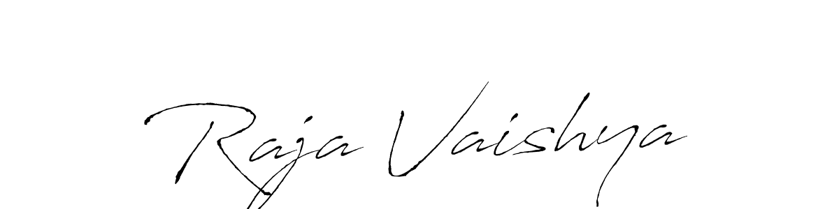 Make a beautiful signature design for name Raja Vaishya. With this signature (Antro_Vectra) style, you can create a handwritten signature for free. Raja Vaishya signature style 6 images and pictures png