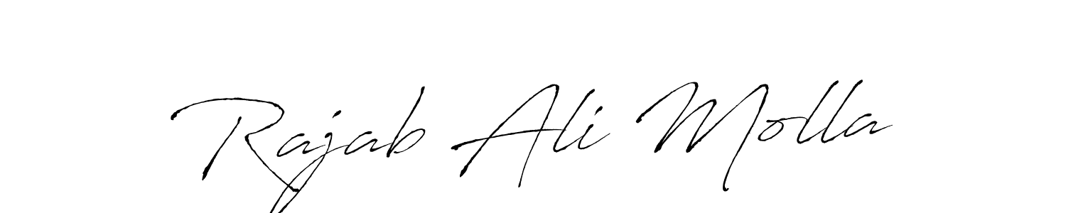 Design your own signature with our free online signature maker. With this signature software, you can create a handwritten (Antro_Vectra) signature for name Rajab Ali Molla. Rajab Ali Molla signature style 6 images and pictures png