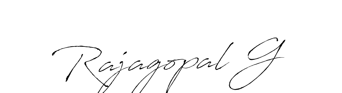 Create a beautiful signature design for name Rajagopal G. With this signature (Antro_Vectra) fonts, you can make a handwritten signature for free. Rajagopal G signature style 6 images and pictures png