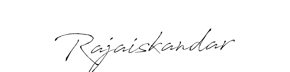 Use a signature maker to create a handwritten signature online. With this signature software, you can design (Antro_Vectra) your own signature for name Rajaiskandar. Rajaiskandar signature style 6 images and pictures png