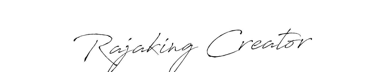 Use a signature maker to create a handwritten signature online. With this signature software, you can design (Antro_Vectra) your own signature for name Rajaking Creator. Rajaking Creator signature style 6 images and pictures png