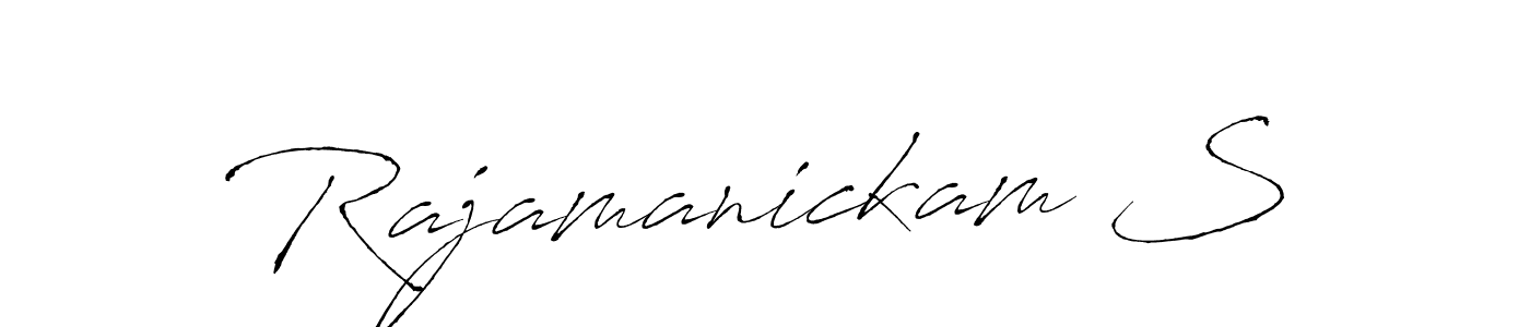Rajamanickam S stylish signature style. Best Handwritten Sign (Antro_Vectra) for my name. Handwritten Signature Collection Ideas for my name Rajamanickam S. Rajamanickam S signature style 6 images and pictures png