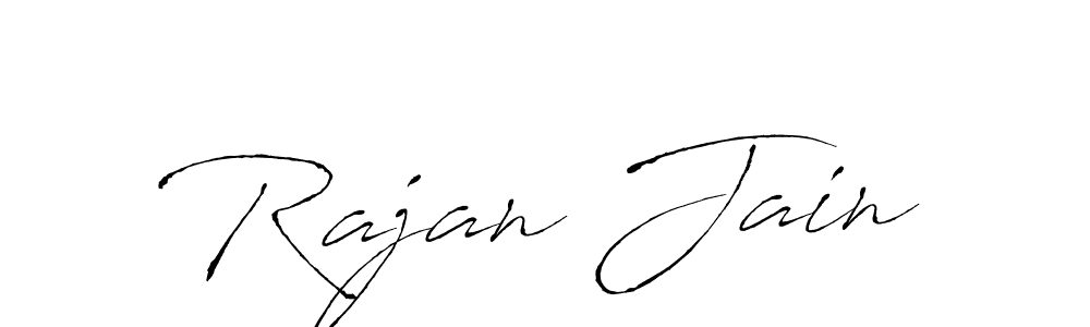 How to make Rajan Jain name signature. Use Antro_Vectra style for creating short signs online. This is the latest handwritten sign. Rajan Jain signature style 6 images and pictures png