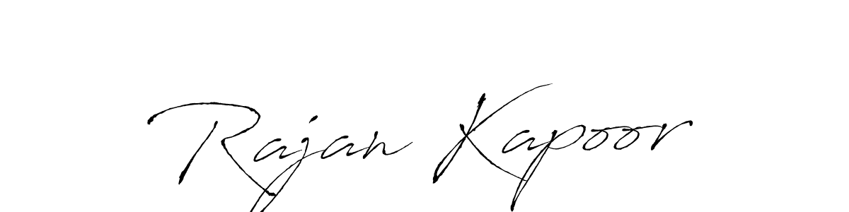 How to make Rajan Kapoor signature? Antro_Vectra is a professional autograph style. Create handwritten signature for Rajan Kapoor name. Rajan Kapoor signature style 6 images and pictures png
