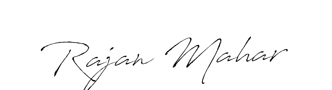 Design your own signature with our free online signature maker. With this signature software, you can create a handwritten (Antro_Vectra) signature for name Rajan Mahar. Rajan Mahar signature style 6 images and pictures png