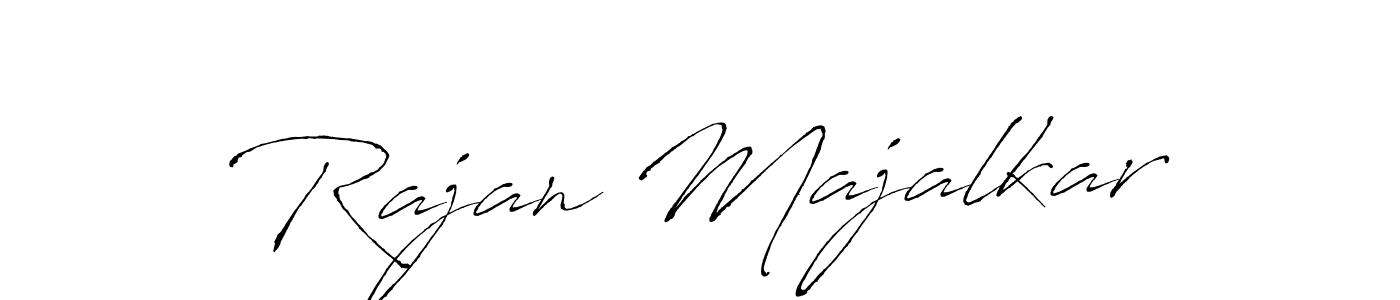 How to make Rajan Majalkar name signature. Use Antro_Vectra style for creating short signs online. This is the latest handwritten sign. Rajan Majalkar signature style 6 images and pictures png