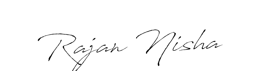 Rajan Nisha stylish signature style. Best Handwritten Sign (Antro_Vectra) for my name. Handwritten Signature Collection Ideas for my name Rajan Nisha. Rajan Nisha signature style 6 images and pictures png