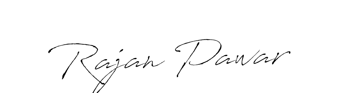 How to make Rajan Pawar name signature. Use Antro_Vectra style for creating short signs online. This is the latest handwritten sign. Rajan Pawar signature style 6 images and pictures png