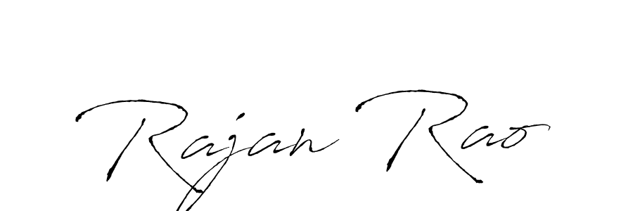 Rajan Rao stylish signature style. Best Handwritten Sign (Antro_Vectra) for my name. Handwritten Signature Collection Ideas for my name Rajan Rao. Rajan Rao signature style 6 images and pictures png