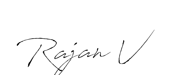 You should practise on your own different ways (Antro_Vectra) to write your name (Rajan V) in signature. don't let someone else do it for you. Rajan V signature style 6 images and pictures png