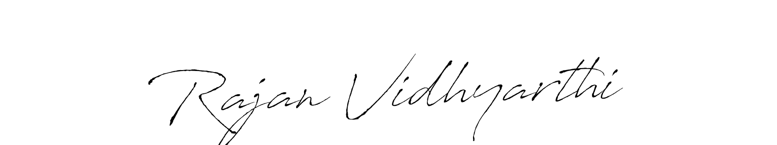 Create a beautiful signature design for name Rajan Vidhyarthi. With this signature (Antro_Vectra) fonts, you can make a handwritten signature for free. Rajan Vidhyarthi signature style 6 images and pictures png