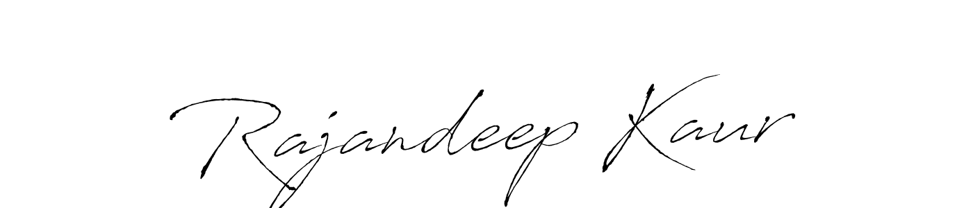 Create a beautiful signature design for name Rajandeep Kaur. With this signature (Antro_Vectra) fonts, you can make a handwritten signature for free. Rajandeep Kaur signature style 6 images and pictures png