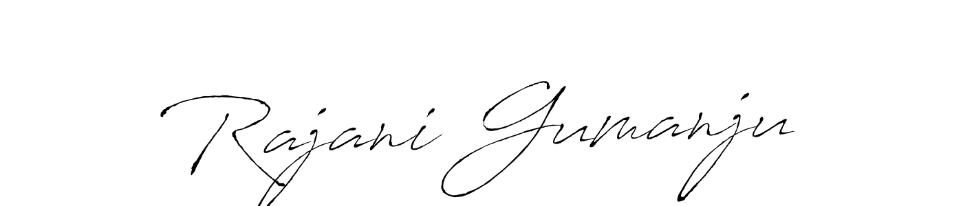 Similarly Antro_Vectra is the best handwritten signature design. Signature creator online .You can use it as an online autograph creator for name Rajani Gumanju. Rajani Gumanju signature style 6 images and pictures png