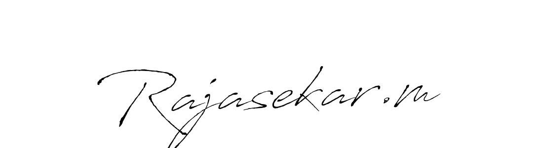 How to make Rajasekar.m signature? Antro_Vectra is a professional autograph style. Create handwritten signature for Rajasekar.m name. Rajasekar.m signature style 6 images and pictures png