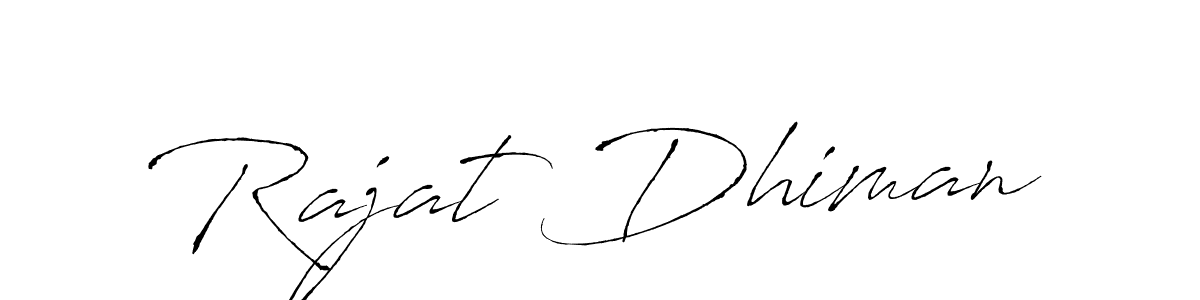 How to make Rajat Dhiman signature? Antro_Vectra is a professional autograph style. Create handwritten signature for Rajat Dhiman name. Rajat Dhiman signature style 6 images and pictures png