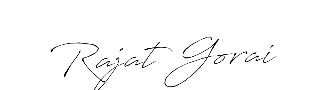 How to make Rajat Gorai name signature. Use Antro_Vectra style for creating short signs online. This is the latest handwritten sign. Rajat Gorai signature style 6 images and pictures png