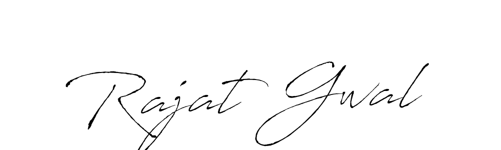 How to make Rajat Gwal name signature. Use Antro_Vectra style for creating short signs online. This is the latest handwritten sign. Rajat Gwal signature style 6 images and pictures png