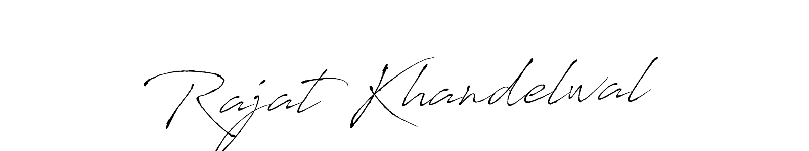 Create a beautiful signature design for name Rajat Khandelwal. With this signature (Antro_Vectra) fonts, you can make a handwritten signature for free. Rajat Khandelwal signature style 6 images and pictures png