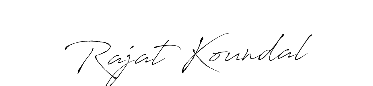 Design your own signature with our free online signature maker. With this signature software, you can create a handwritten (Antro_Vectra) signature for name Rajat Koundal. Rajat Koundal signature style 6 images and pictures png