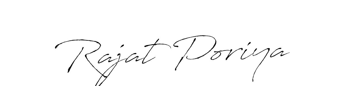 How to make Rajat Poriya name signature. Use Antro_Vectra style for creating short signs online. This is the latest handwritten sign. Rajat Poriya signature style 6 images and pictures png