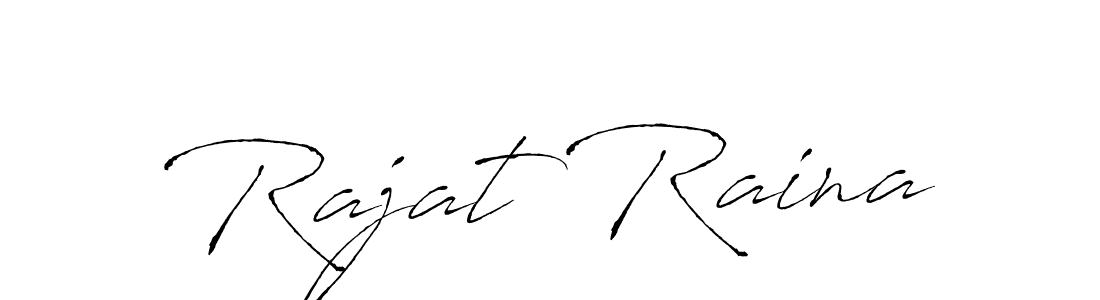 Antro_Vectra is a professional signature style that is perfect for those who want to add a touch of class to their signature. It is also a great choice for those who want to make their signature more unique. Get Rajat Raina name to fancy signature for free. Rajat Raina signature style 6 images and pictures png