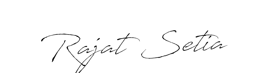 Create a beautiful signature design for name Rajat Setia. With this signature (Antro_Vectra) fonts, you can make a handwritten signature for free. Rajat Setia signature style 6 images and pictures png