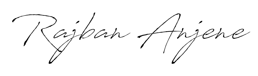 Quickly download Rajban Anjene name signature in high-resolution PNG using Antro_Vectra style. Ready to insert into PDFs and online applications. Rajban Anjene signature style 6 images and pictures png
