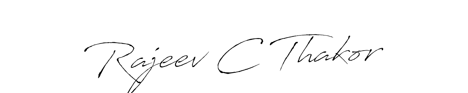 Make a beautiful signature design for name Rajeev C Thakor. With this signature (Antro_Vectra) style, you can create a handwritten signature for free. Rajeev C Thakor signature style 6 images and pictures png