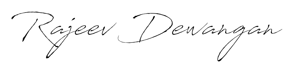 Get inspired by this graceful Antro_Vectra signature style for name Rajeev Dewangan. Smooth loops and balanced proportions for everyday use. Rajeev Dewangan signature style 6 images and pictures png