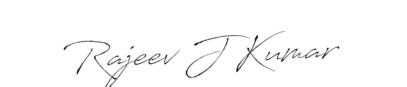 Create a beautiful signature design for name Rajeev J Kumar. With this signature (Antro_Vectra) fonts, you can make a handwritten signature for free. Rajeev J Kumar signature style 6 images and pictures png