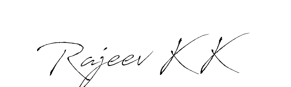 How to make Rajeev K K signature? Antro_Vectra is a professional autograph style. Create handwritten signature for Rajeev K K name. Rajeev K K signature style 6 images and pictures png