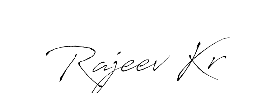 How to make Rajeev Kr name signature. Use Antro_Vectra style for creating short signs online. This is the latest handwritten sign. Rajeev Kr signature style 6 images and pictures png