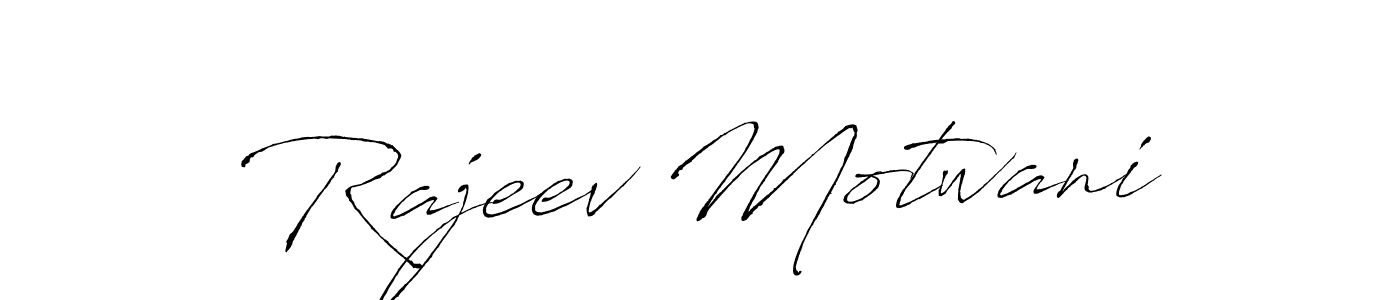 Create a beautiful signature design for name Rajeev Motwani. With this signature (Antro_Vectra) fonts, you can make a handwritten signature for free. Rajeev Motwani signature style 6 images and pictures png