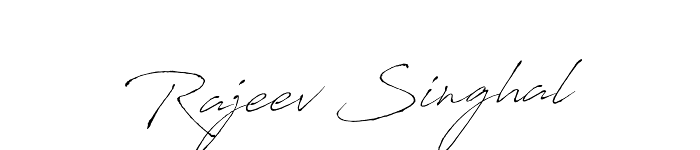 Design your own signature with our free online signature maker. With this signature software, you can create a handwritten (Antro_Vectra) signature for name Rajeev Singhal. Rajeev Singhal signature style 6 images and pictures png