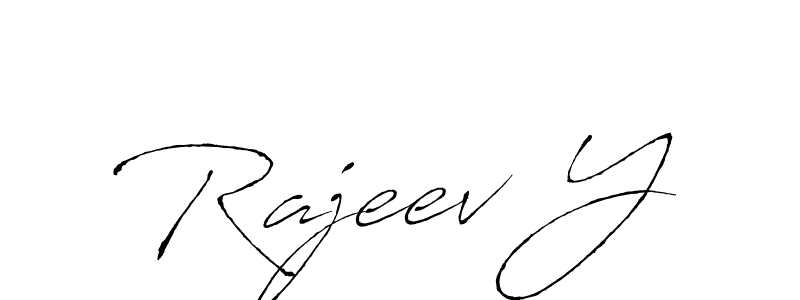 Rajeev Y stylish signature style. Best Handwritten Sign (Antro_Vectra) for my name. Handwritten Signature Collection Ideas for my name Rajeev Y. Rajeev Y signature style 6 images and pictures png