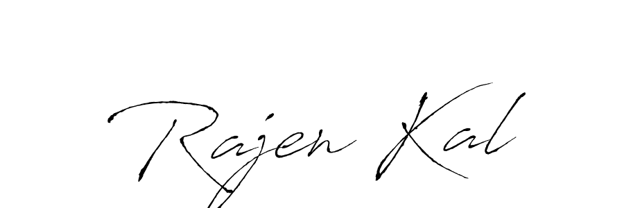 How to make Rajen Kal name signature. Use Antro_Vectra style for creating short signs online. This is the latest handwritten sign. Rajen Kal signature style 6 images and pictures png