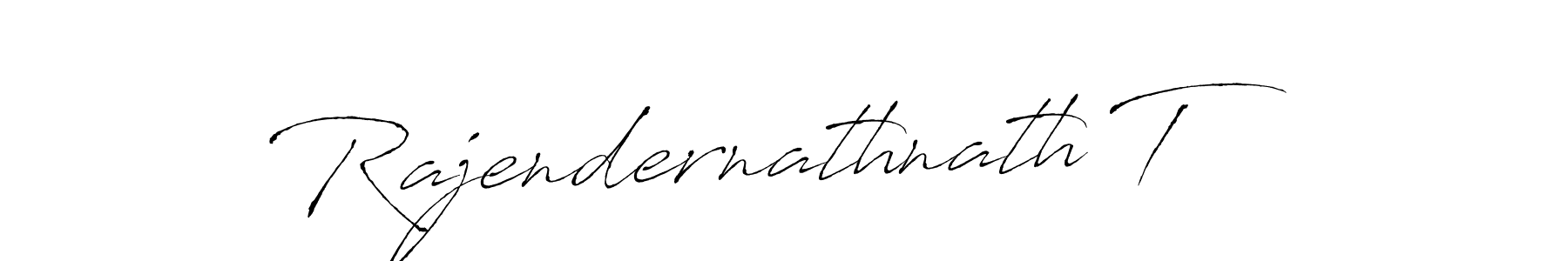 How to make Rajendernathnath T name signature. Use Antro_Vectra style for creating short signs online. This is the latest handwritten sign. Rajendernathnath T signature style 6 images and pictures png