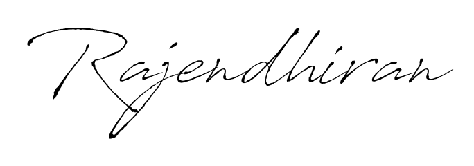 Similarly Antro_Vectra is the best handwritten signature design. Signature creator online. You can use it as an online autograph creator for name Rajendhiran. Rajendhiran signature style 6 images and pictures png